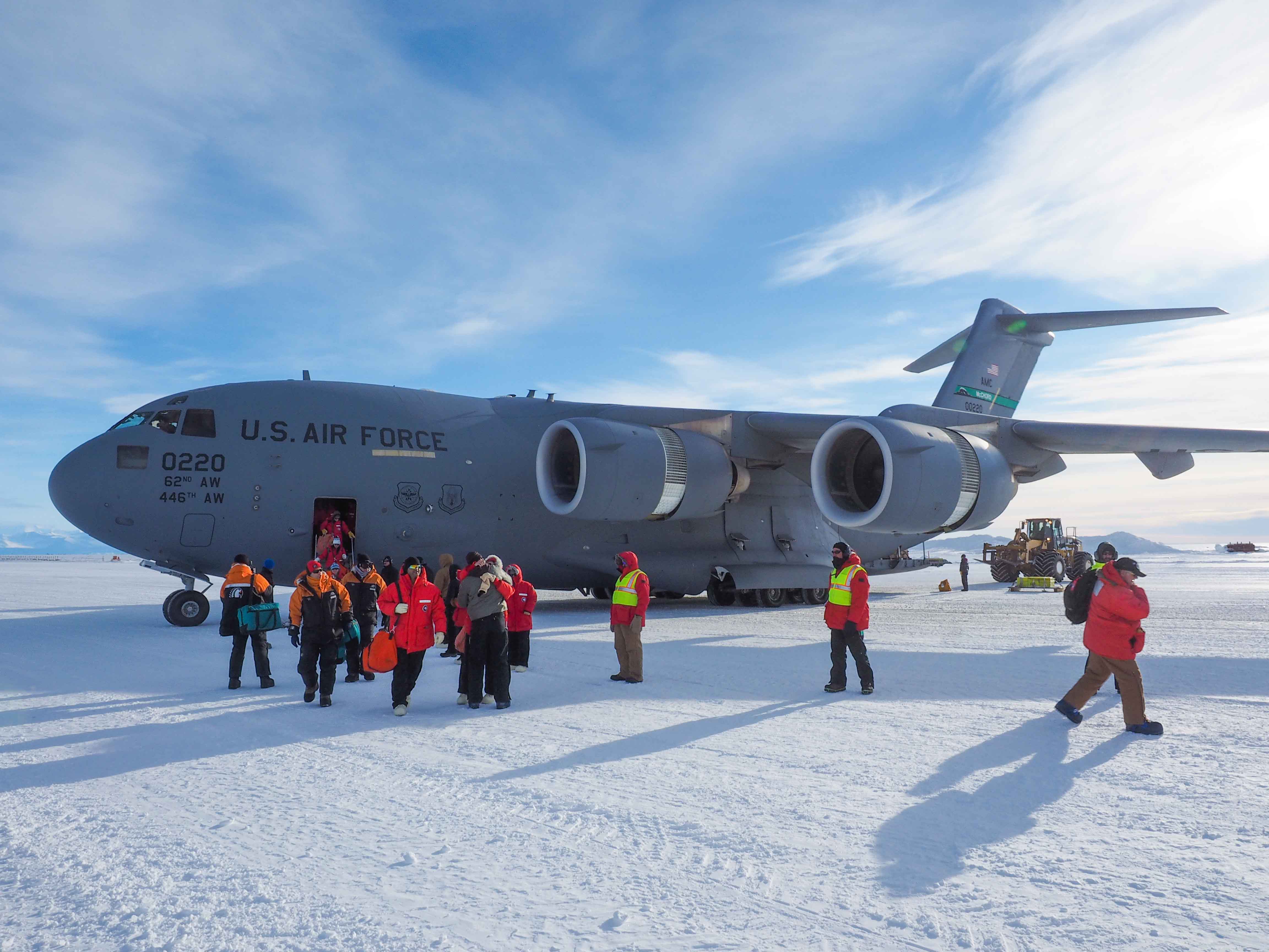 Arrival at the Pegasus Ice runway