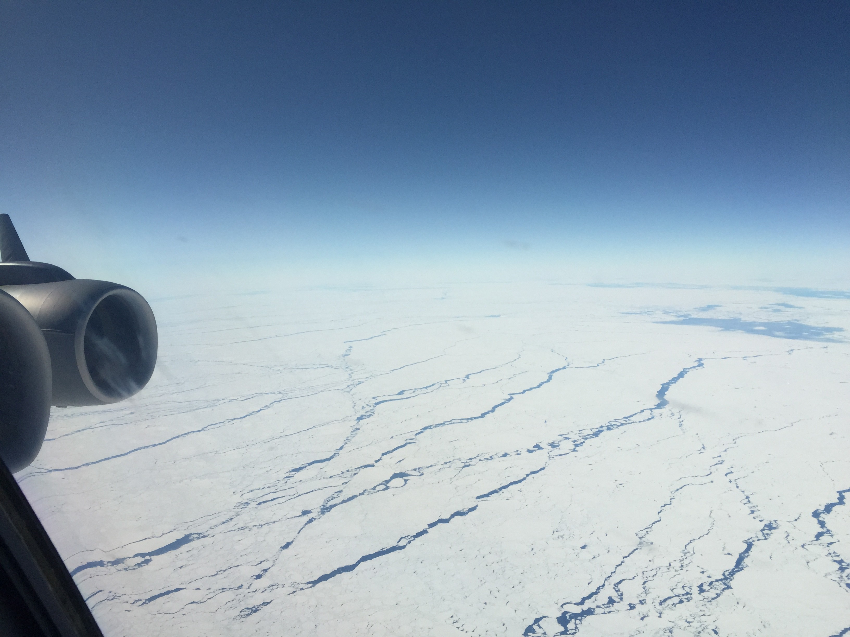 From the cockpit of the C-17 as we were getting ready to cross the continent