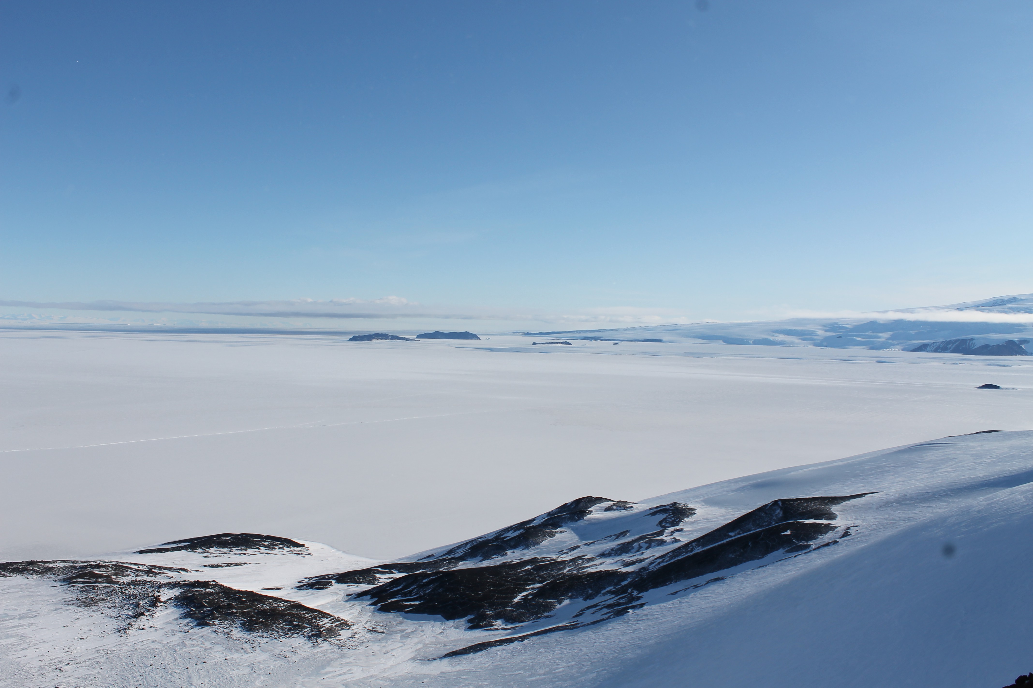 Looking over the Ross Sea Ice from Castle Hill