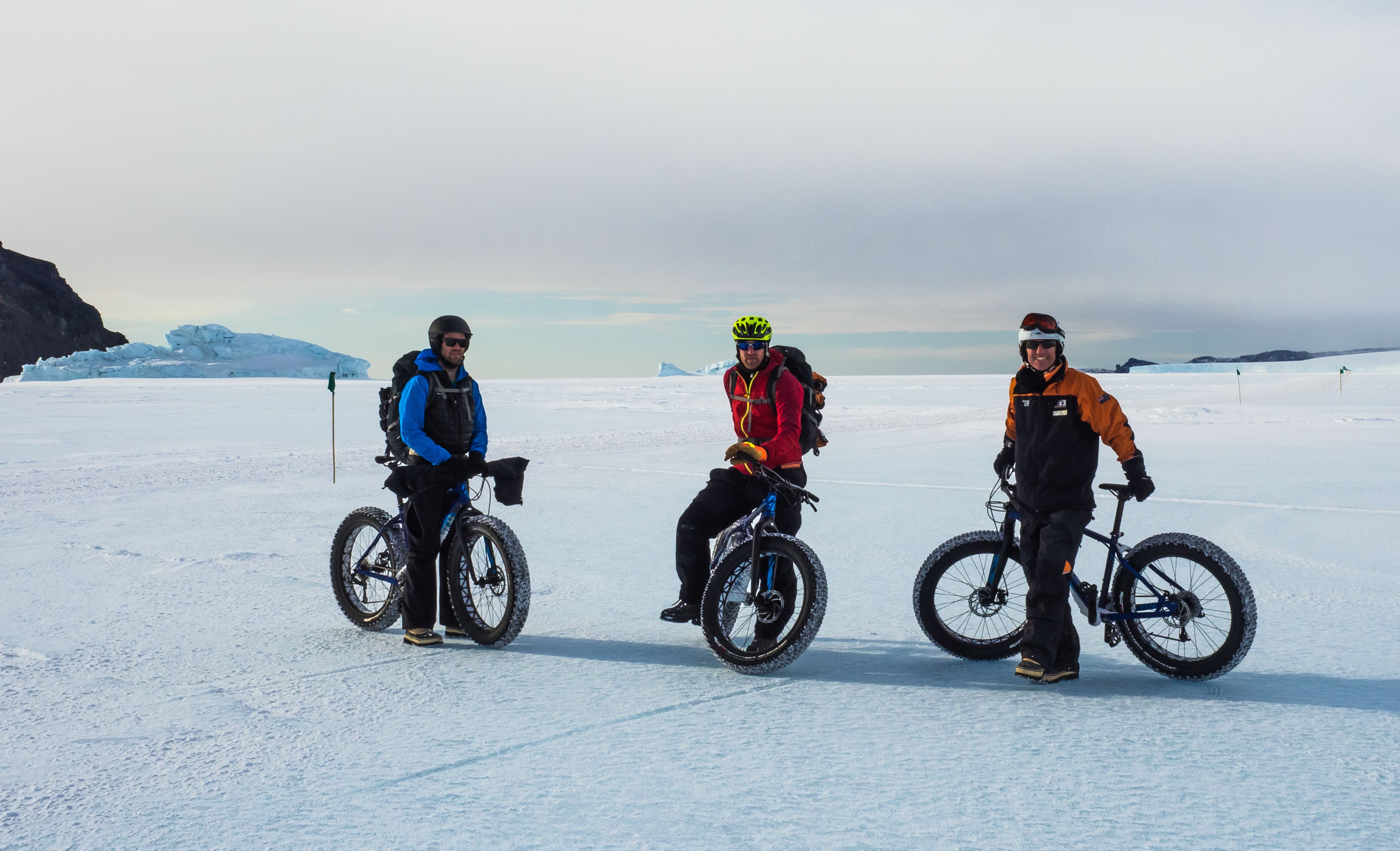 Rest stop by some captured icebergs