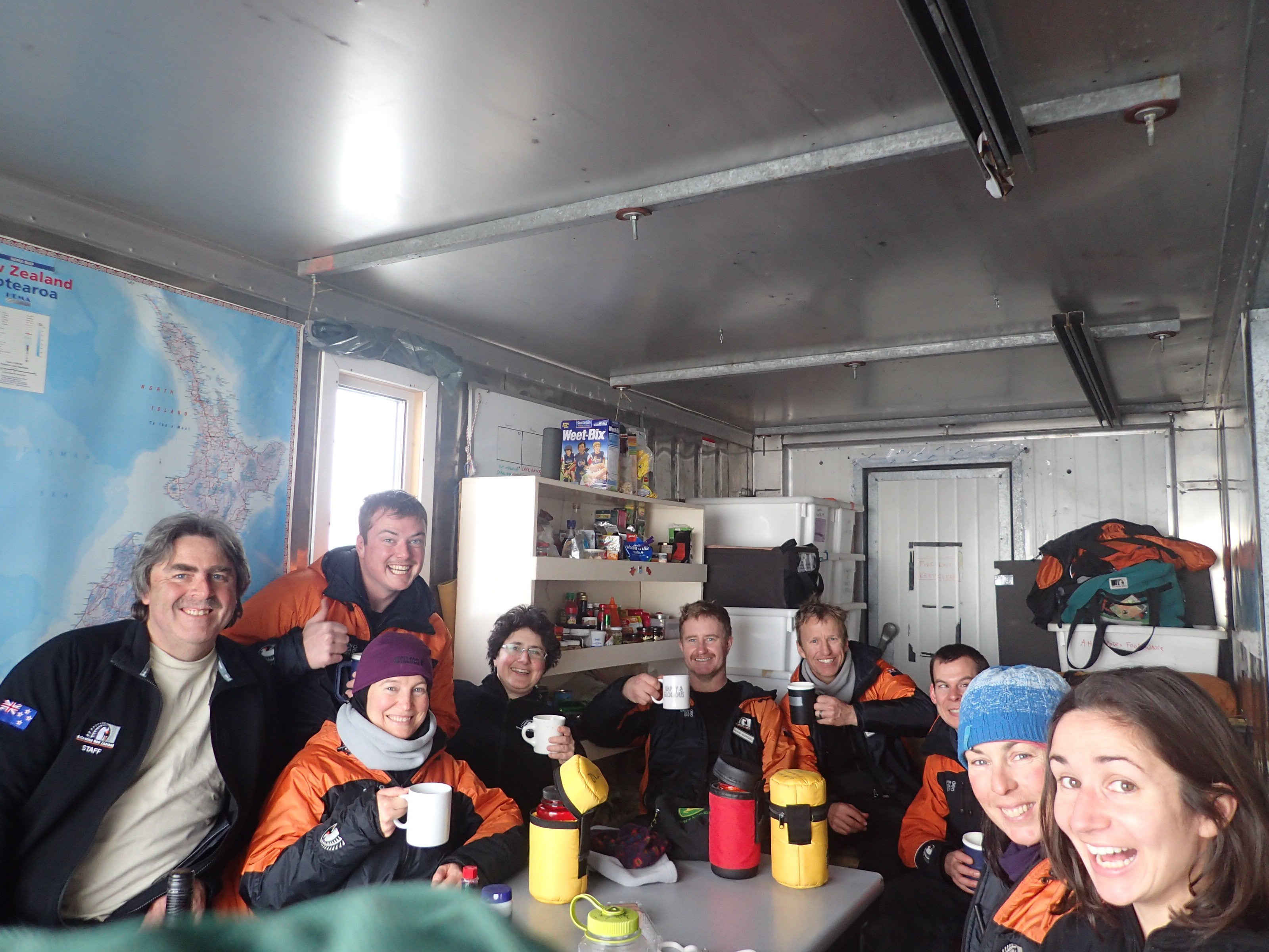 Overnight group at the Cape Evans site