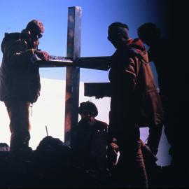Erecting second cross at DC-10 site