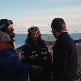 Arved Fuchs and Reinhold Messner with Hugh Logan