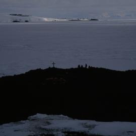 Erecting Memorial Cross for Varcoe/Newport/Micou