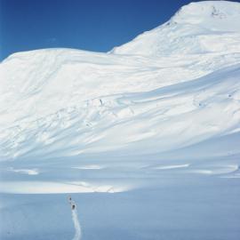 Below main ice-fall Axel Heiberg Glacier