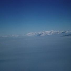 View down Marsh Glacier towards Mt Markham