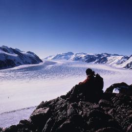 Looking up Priestley Glacier from top of Black Ridge