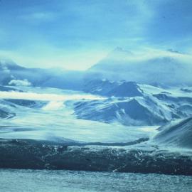 Radian and Walcott snout in mist from Heald Island