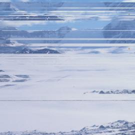 Radian Glacier and Icefall with Mt Rucker to right (in cloud)