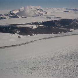 Mt Rosenwald (top), Baldwin Glacier. Mt Heekin (centre) and upper Shackleton Glacier