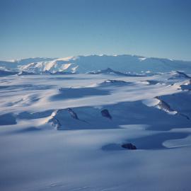 Looking over mouth of Strom Glacier and Duncan Mountains