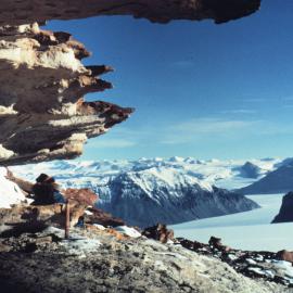 Asgard Range- south side Mt Obelisk- Viewing upper Taylor and Ferrar Glaciers