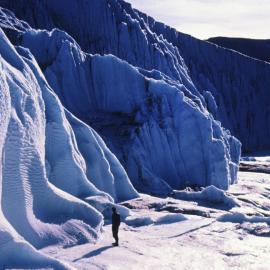 Wind and melt water erosion, Taylor Glacier