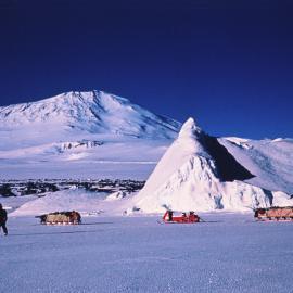 A stranded iceberg decaying at Cape Evans
