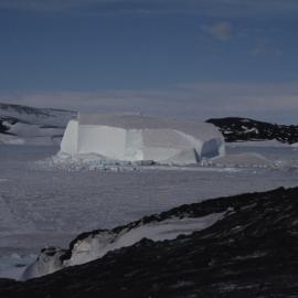 Iceberg grounded Backdoor Bay, Cape Royds