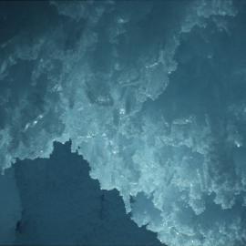 Ice crystals in cave