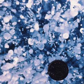 Ice patterns in frozen lake, Brown Hills