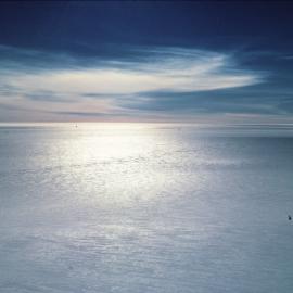 View looking west out over polar plateau from summit of Mistake Peak (near Shapeless Mountain)