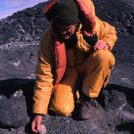 Euan Young with Skua Chicks at Cape Royds
