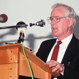 Mike Collins, Director General, DSIR, speaking at the opening of the International Antarctic Centre