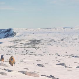 View from snow cave site