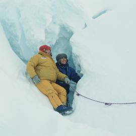 Karen Gage (chef) and Sally White (GD) at ice cave