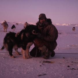 Dave Massam Dog Handler and Husky