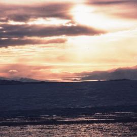 Evening sky over Koettlitz Glacier from McMurdo Sound from USGCG Northwind