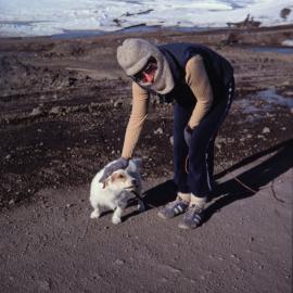Bothie with Christine Shepard at Scott Base