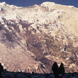 Eastern Crater wall in evening - main crater floor 