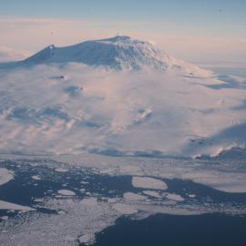 Mount Erebus and Terra Nova from over Wohlschlag Bay