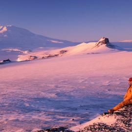 Ross Martin Overlooking Mount Erebus and Castle Rock
