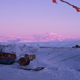 Sunset on Mount Terra Nova and Mount Terror