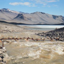 Onyx River, gauging bridge near Vanda Station