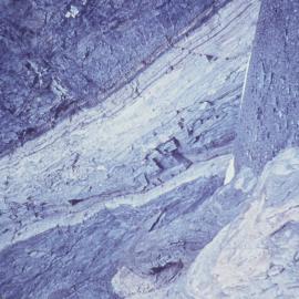 Marble Bluff sequence alternating pink and grey limestone with archaeocyathine