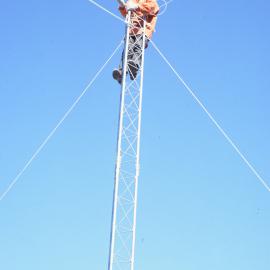 Andre von Biel on top of antenna