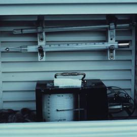 Interior view of meteorological screen