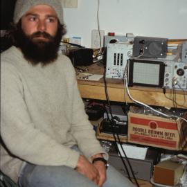 Dr John Montgomery with Scientific Equipment