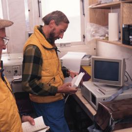 Scientist visiting K013 Lab at Bratina Island