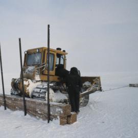 Recovering Bulldozer from sea ice crack