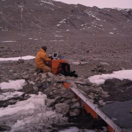 Collecting data from the Adams weir