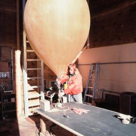 Filling Radiosonde Balloon with Helium