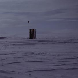 Pallet left to mark position of polar depot arrival back at depot 