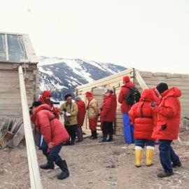Tourists Queuing at Borchgrevink's Hut
