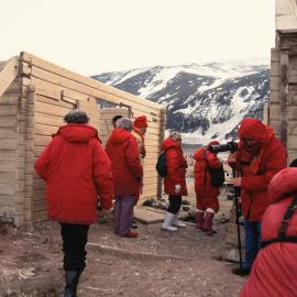 Tourists Queuing at Borchgrevink's Hut