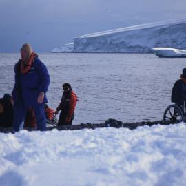 Offloading Zodiac and Wheelchair Bound Tourist