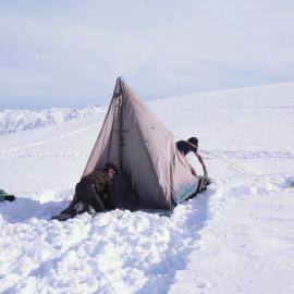 Pitching Polar Tent on Round Hill