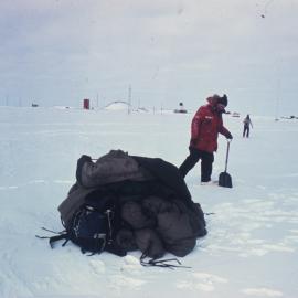 Starting a snow mound 