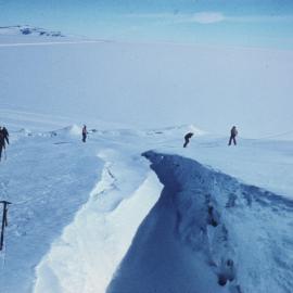 Passing over a crevasse 