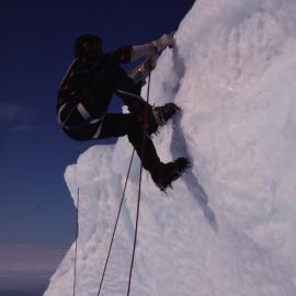 Prussicking - going over the lip 